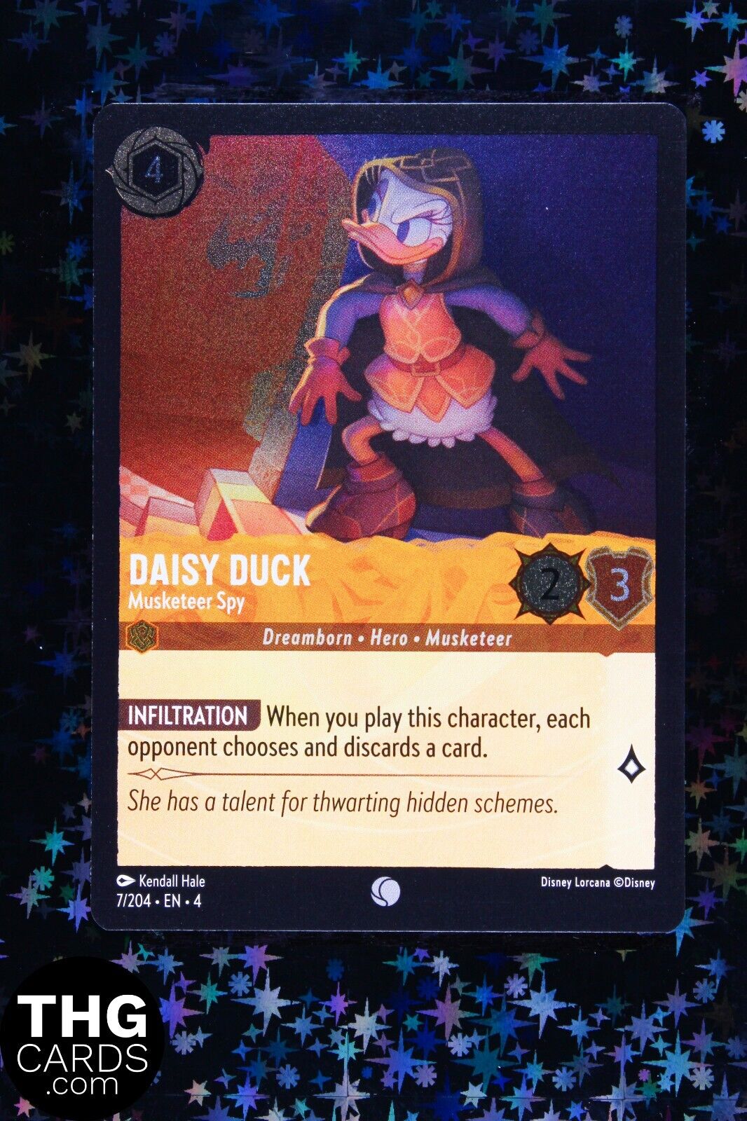 Daisy Duck, Musketeer Spy 7/204 Common Lorcana Card EN 4