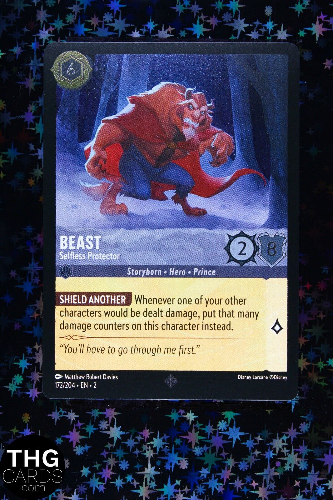 Beast, Selfless Protector 172/204 Super Rare Foil Lorcana Card EN 2