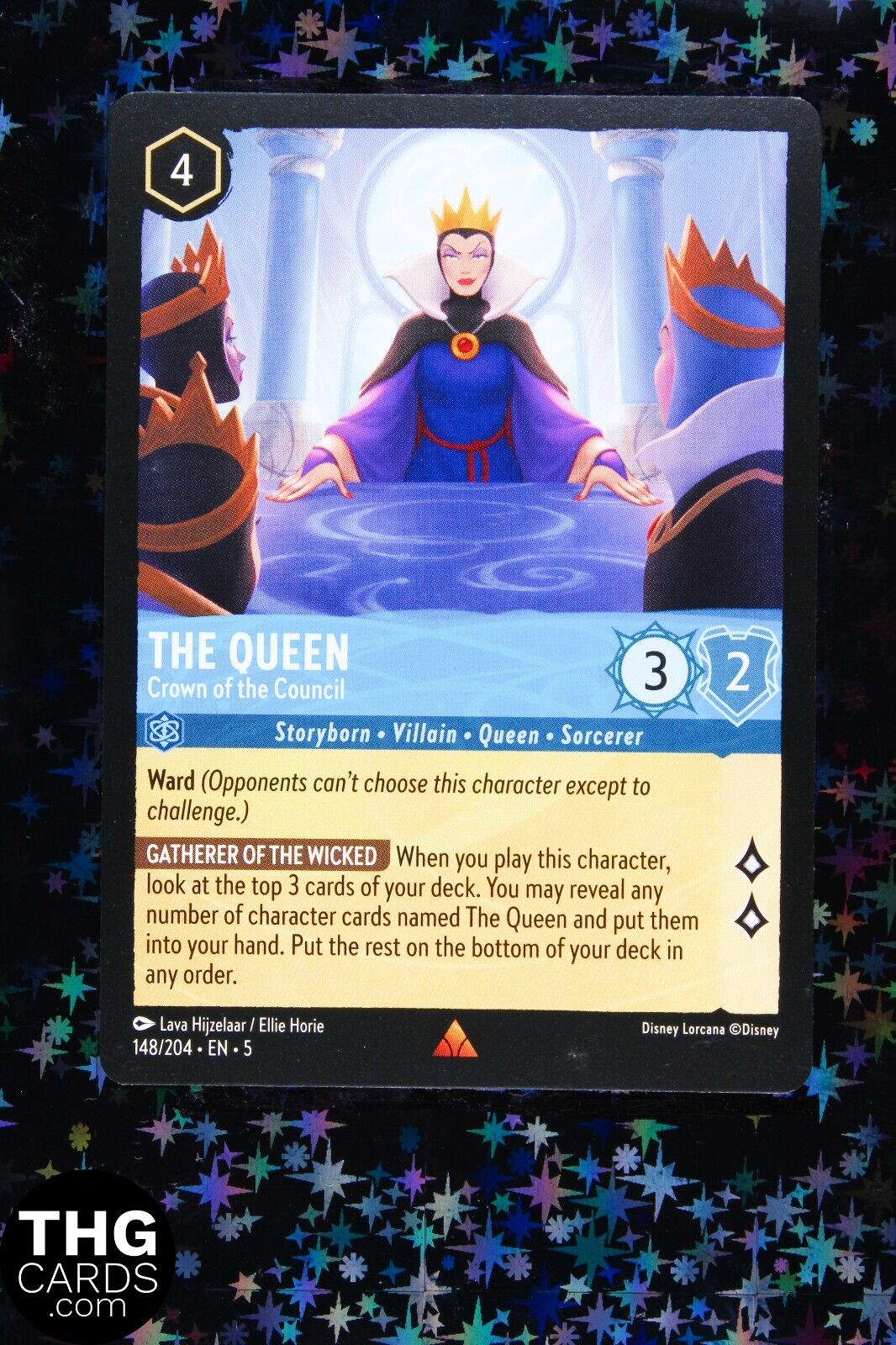 The Queen, Crown of the Council 148/204 Rare Lorcana Card EN 5