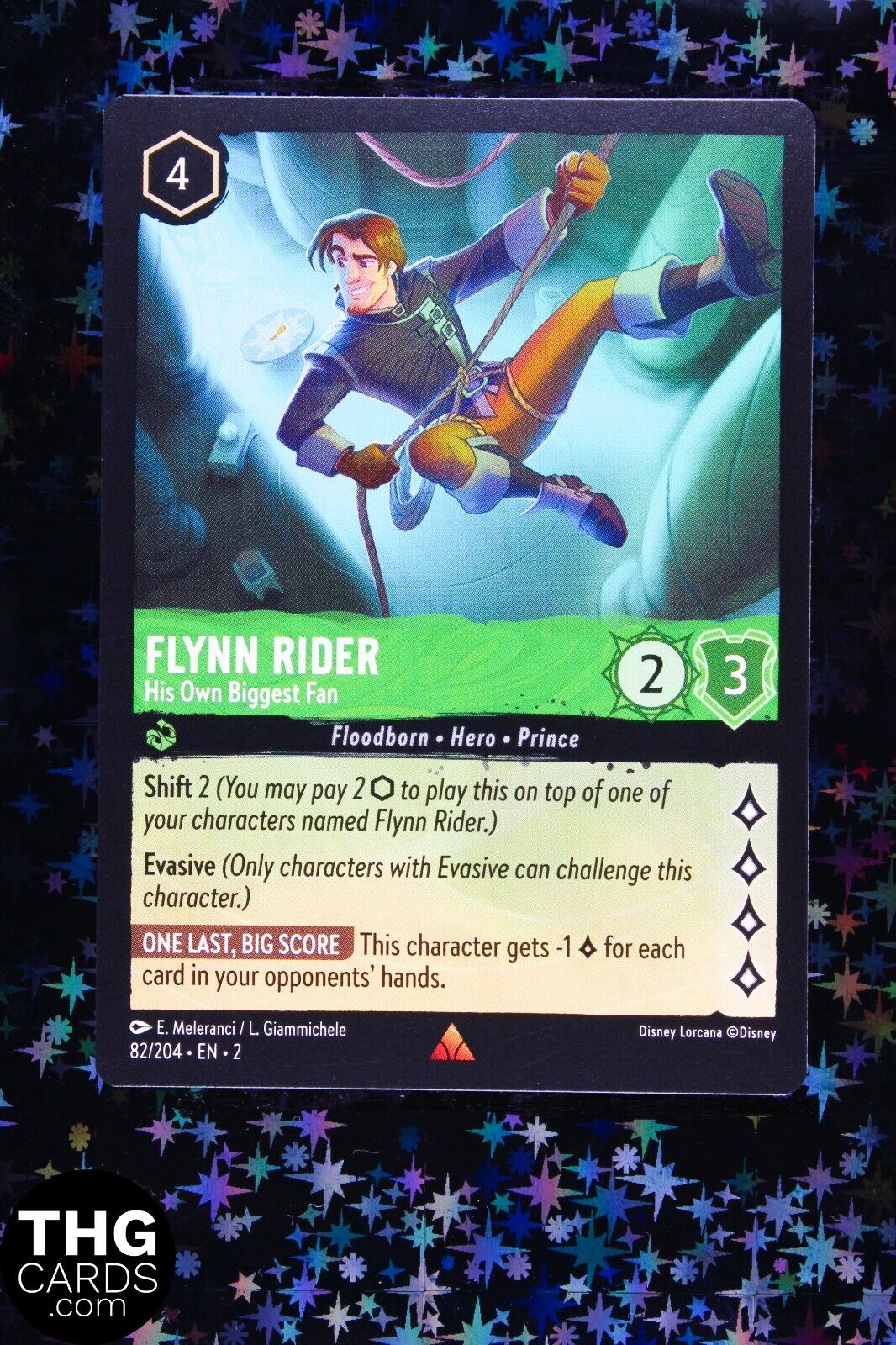 Flynn Rider, His Own Biggest Fan 82/204 Rare Lorcana Card EN 2