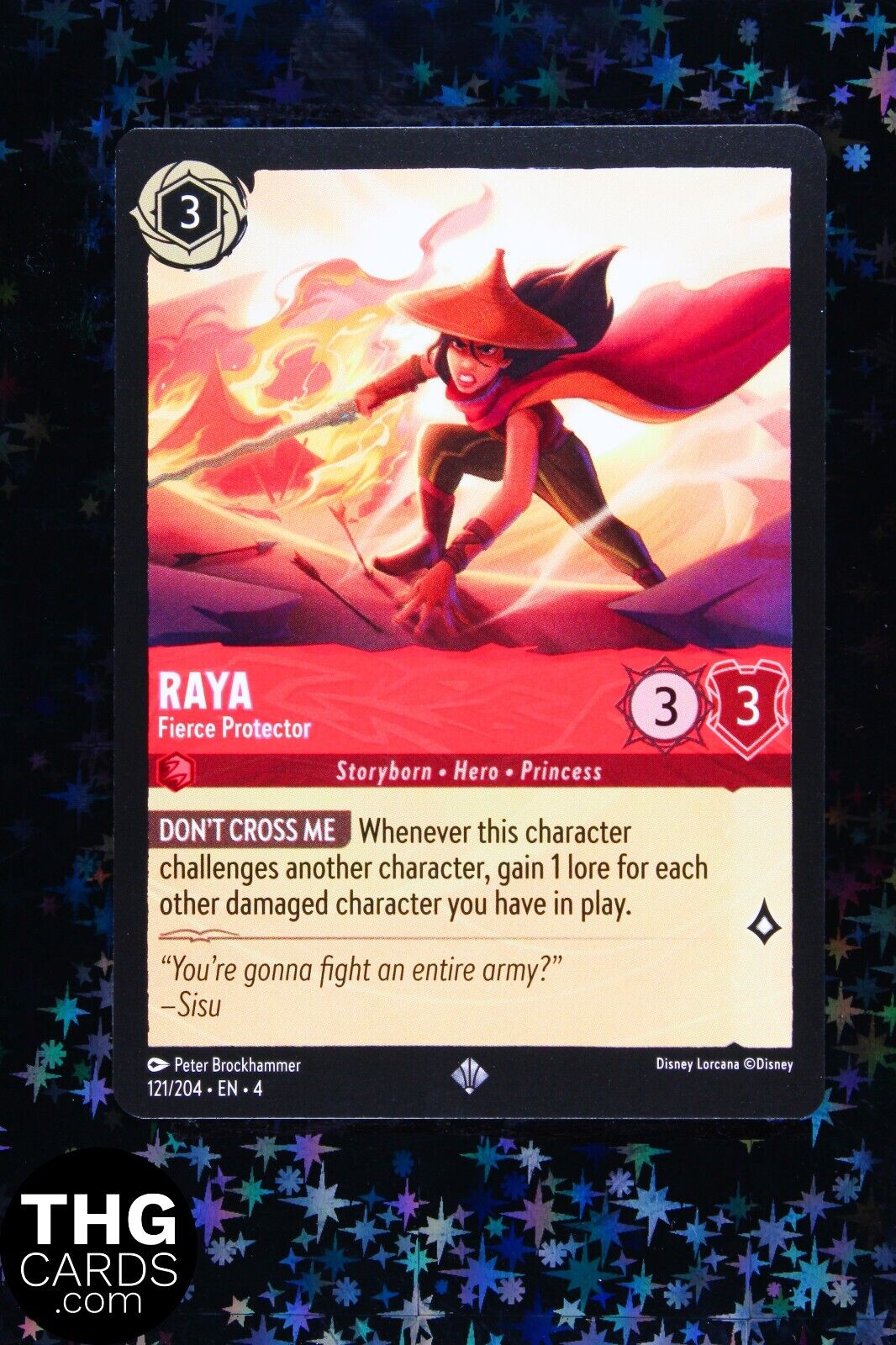 Raya, Fierce Protector 121/204 Super Rare Lorcana Card EN 4