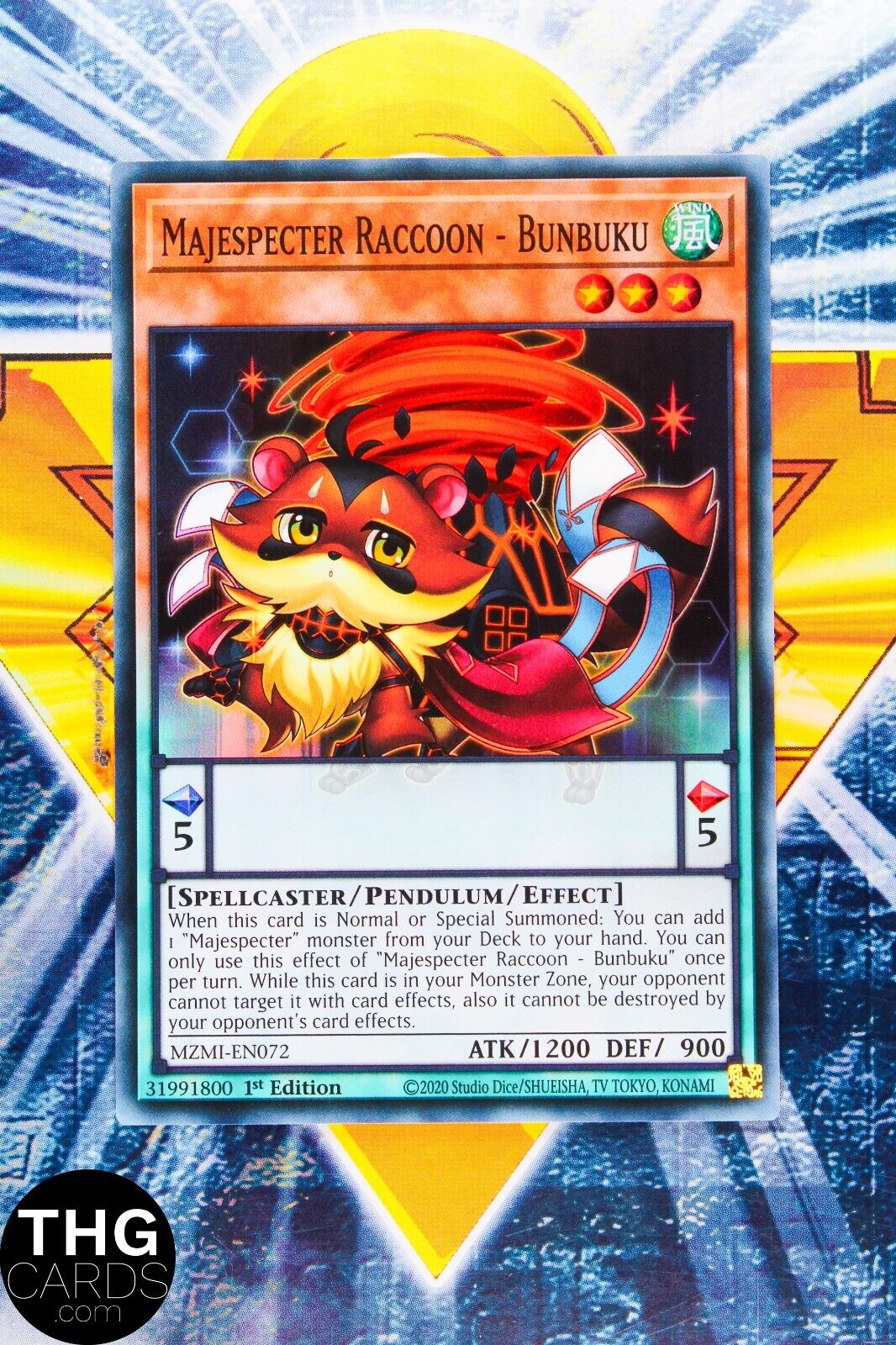 Majespecter Raccoon - Bunbuku MZMI-EN072 1st Ed Super Rare Yugioh Card Playset