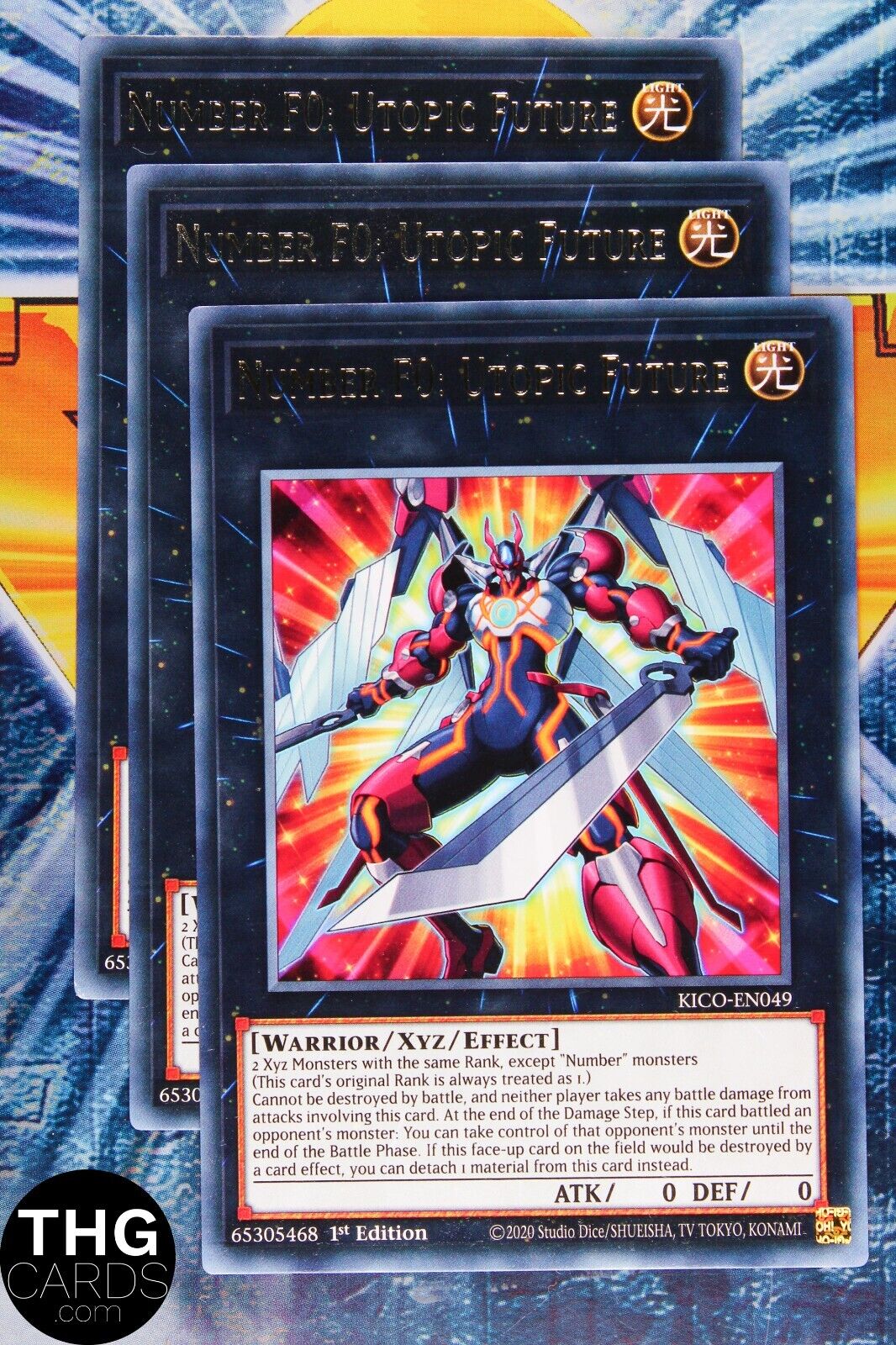 Number F0: Utopic Future KICO-EN049 1st Edition Rare Yugioh Card Playset