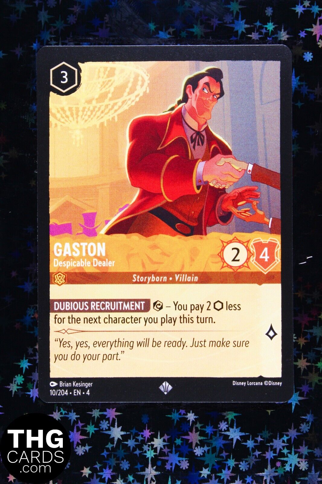 Gaston, Despicable Dealer 10/204 Super Rare Lorcana Card EN 4