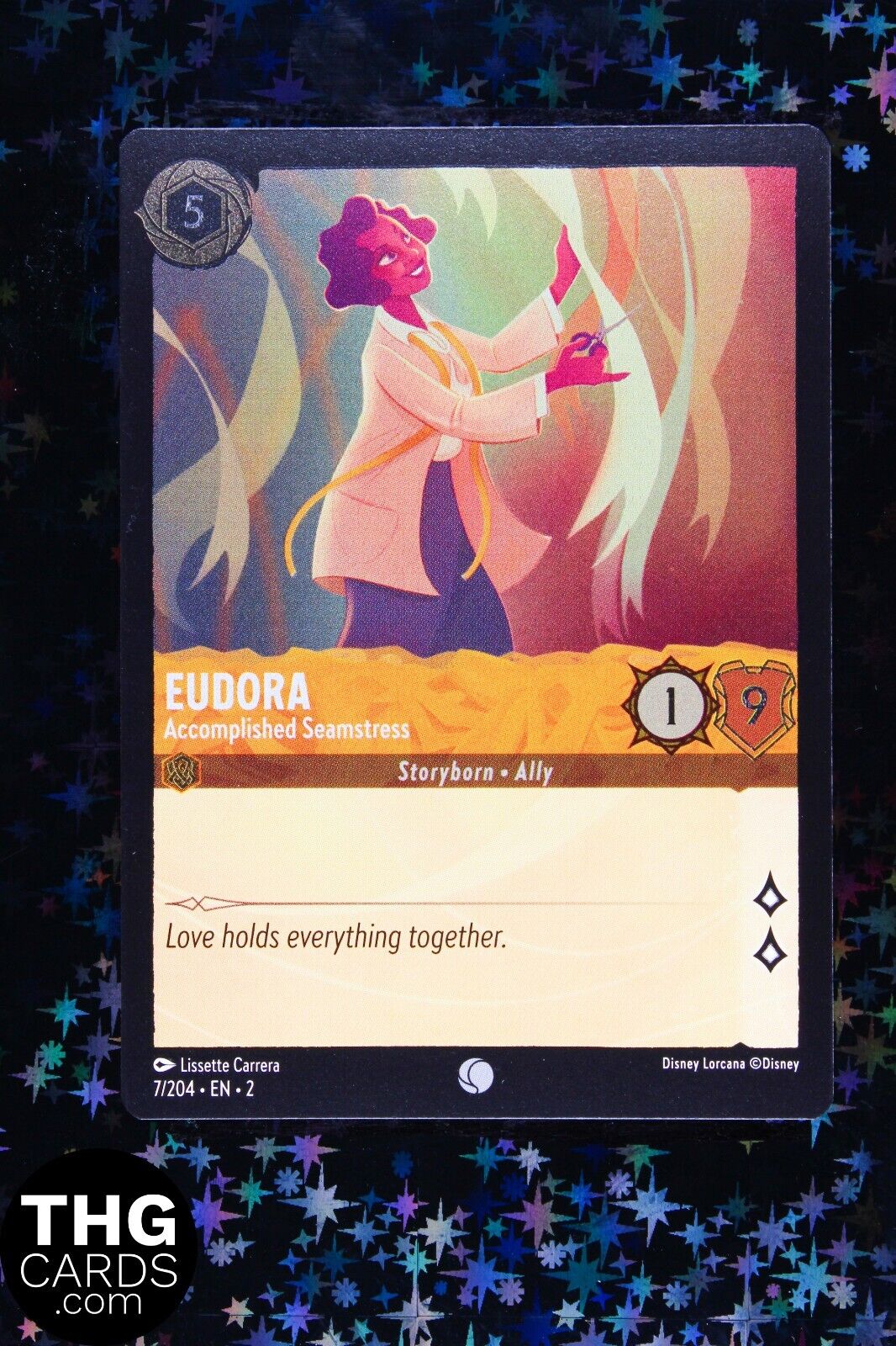 Eudora, Accomplished Seamstress 7/204 Foil Common Lorcana Card EN 2