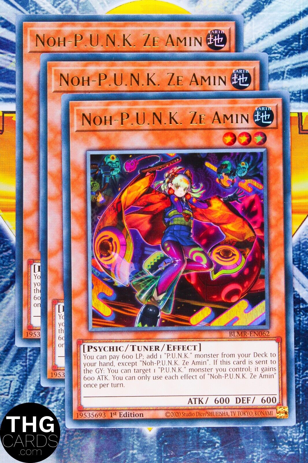 Noh-P.U.N.K. Ze Amin BLMR-EN062 1st Edition Ultra Rare Yugioh Card Playset