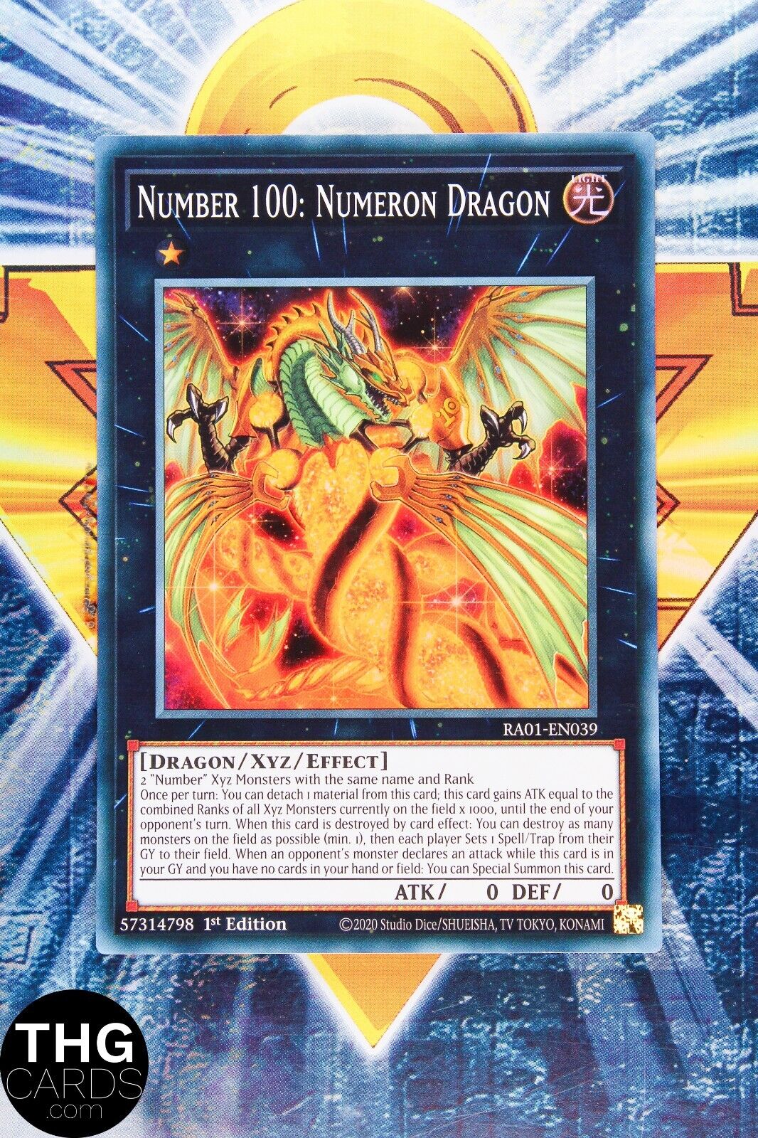 Number 100: Numeron Dragon RA01-EN039 1st Edition Super Rare Yugioh Card