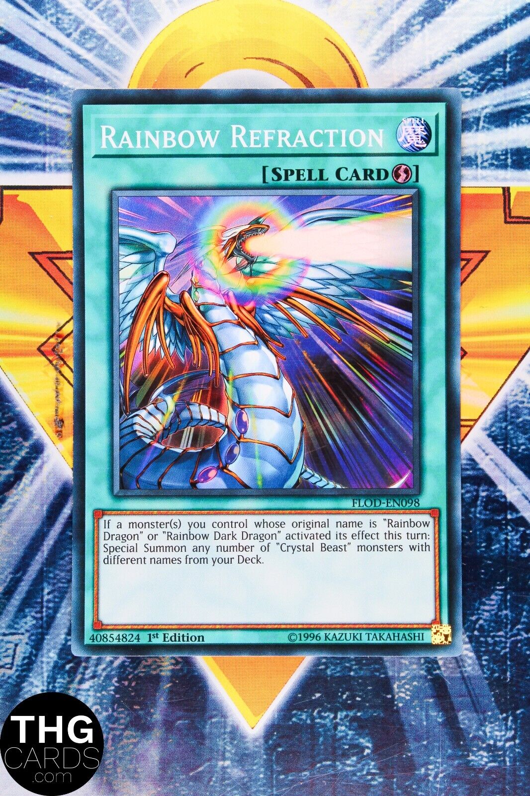 Rainbow Refraction FLOD-EN098 1st Edition Super Rare Yugioh Card