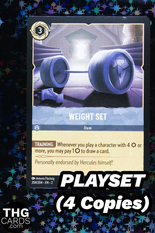 Weight Set 204/204 Rare Lorcana Card EN 1 PLAYSET