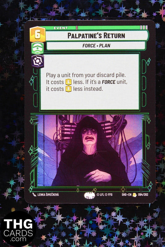 Palpatine's Return 094/262 Foil Rare Star Wars Unlimited Card SHD