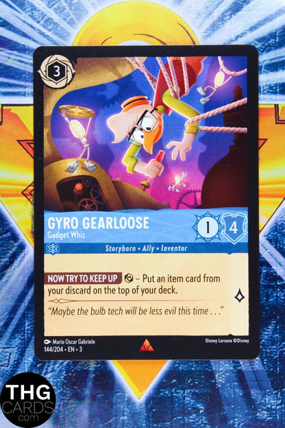 Gyro Gearloose, Gadget Whiz 144/204 Rare Lorcana Into the Inklands