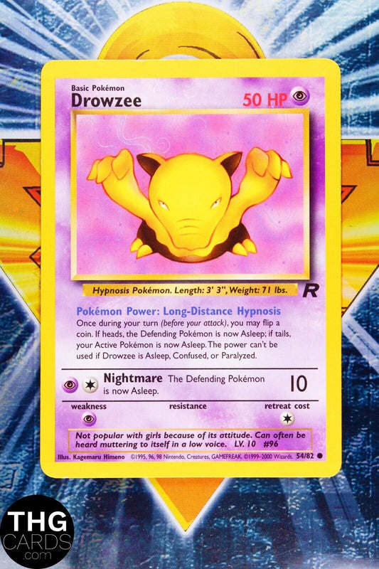 Drowzee 54/82 Common Team Rocket Pokemon Card