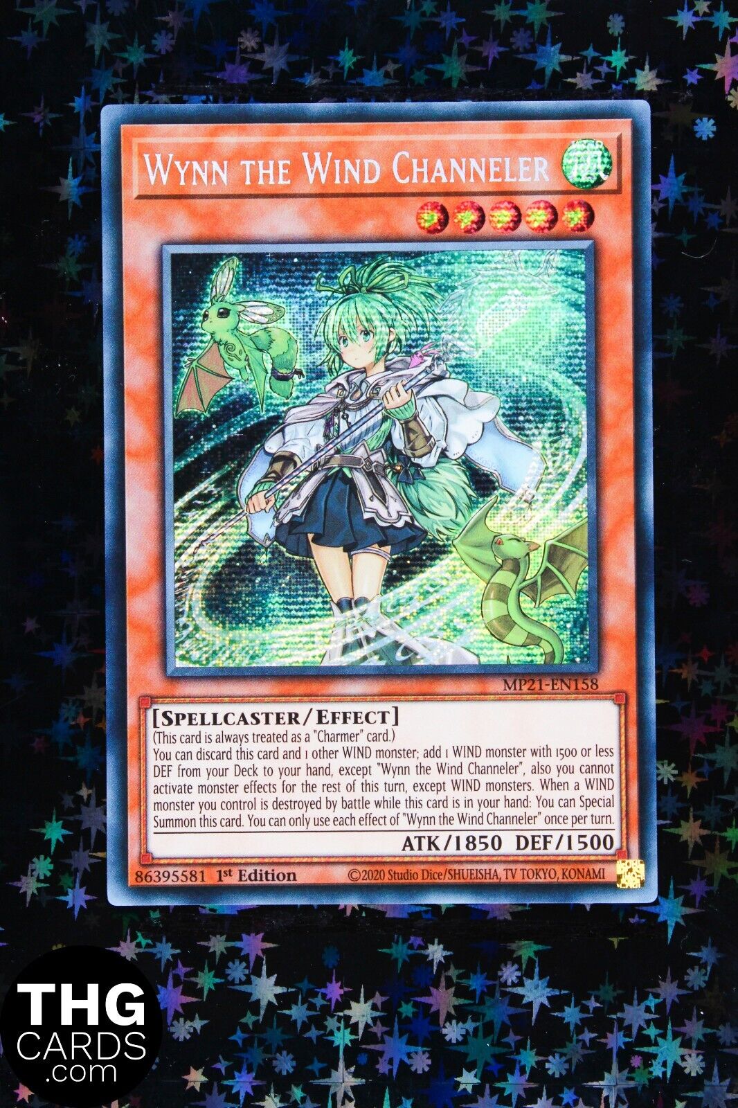 Wynn the Wind Channeler MP21-EN158 1st Edition Secret Rare Yugioh Card