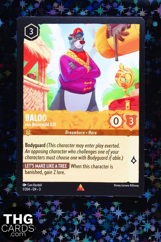 Baloo, von Bruinwald XIII 1/204 Rare Lorcana Card EN3