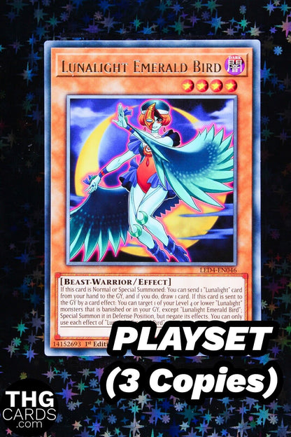 Lunalight Emerald Bird LED4-EN046 1st Edition Rare Yugioh Card Playset