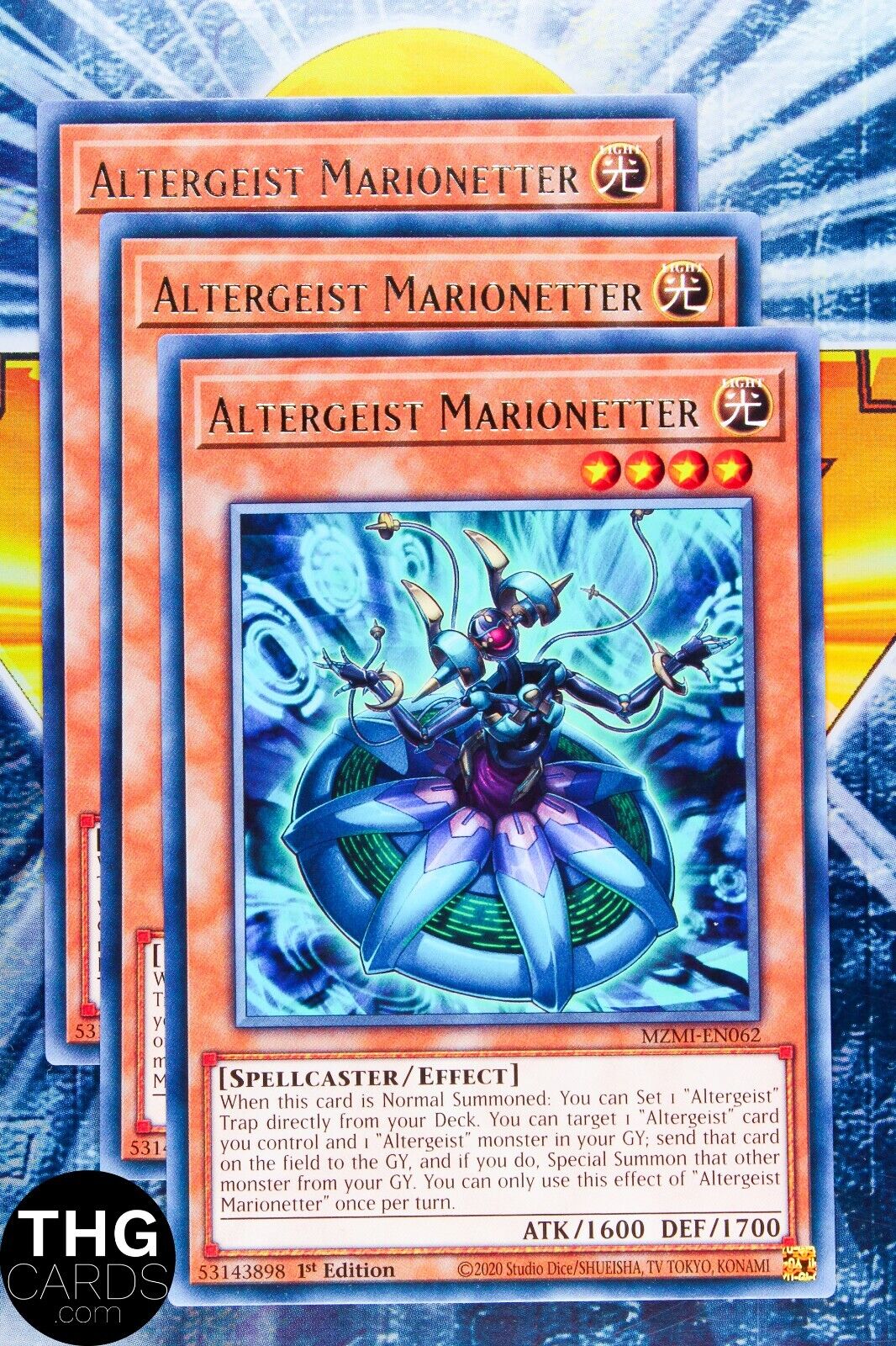 Altergeist Marionetter MZMI-EN062 1st Edition Rare Yugioh Card Playset