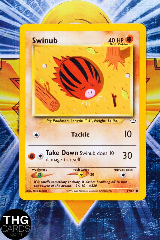 Swinub 57/64 Common Neo Revelation Pokemon Card