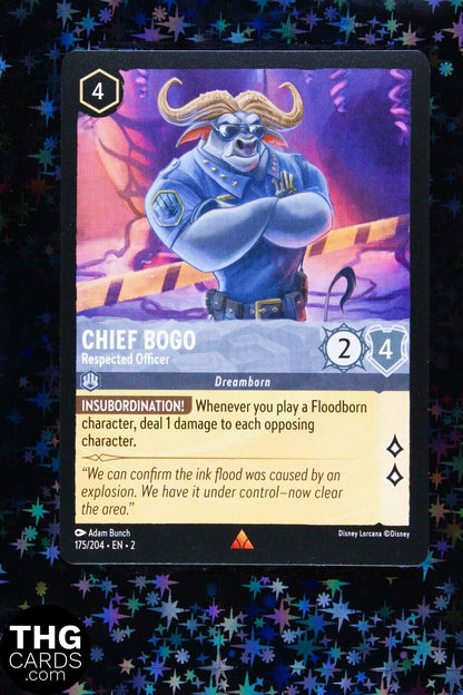 Chief Bogo, Respected Officer 175/204 Rare Lorcana Card EN 3