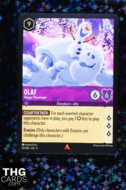 Olaf, Happy Passenger 50/204 Rare Lorcana Card EN 5