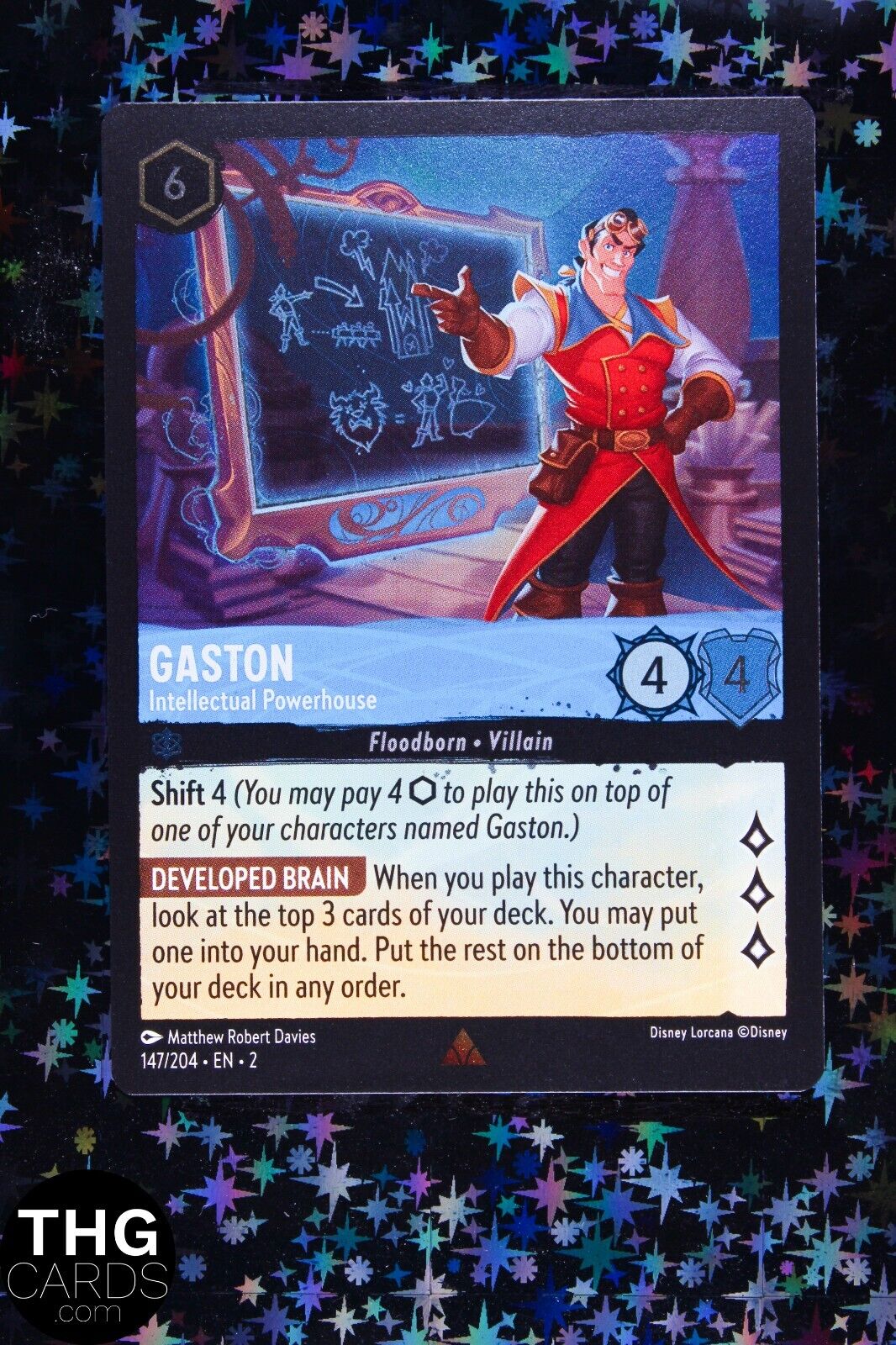 Gaston, Intellectual Powerhouse 147/204 Rare Foil Lorcana Card EN 2