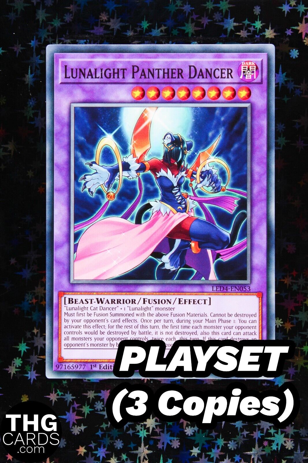 Lunalight Panther Dancer LED4-EN053 1st Edition Common Yugioh Card Playset