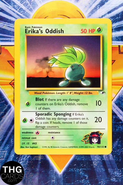 Erika’s Oddish 78/132 Common Gym Heroes Pokemon Card