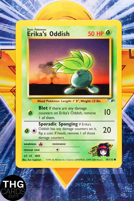 Erika’s Oddish 78/132 Common Gym Heroes Pokemon Card