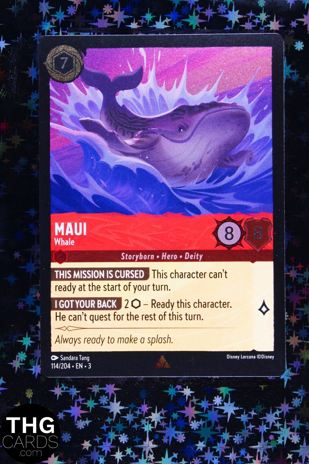 Maui, Whale 114/204 Rare Foil Lorcana Card EN 3