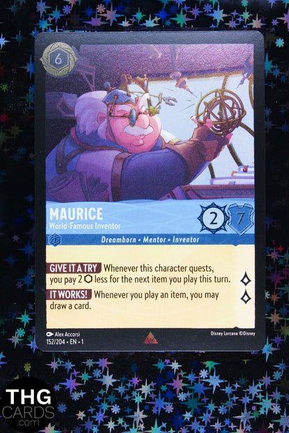 Maurice, World-Famous Inventor 152/204 Rare Foil Lorcana Card EN 1