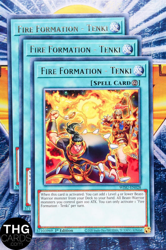 Fire Formation - Tenki WISU-EN028 1st Edition Rare Yugioh Card Playset