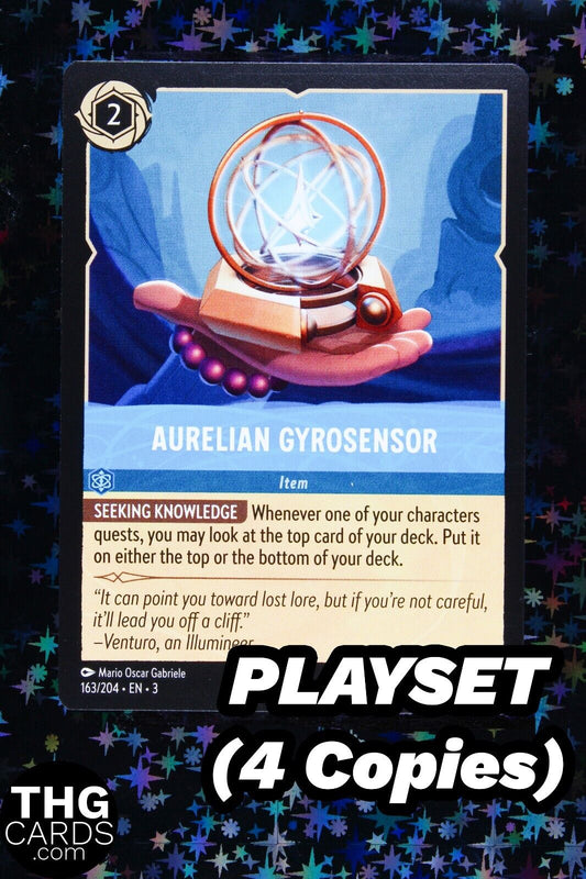 Aurelian Gyrosensor 163/204 Rare Lorcana Card EN3 PLAYSET