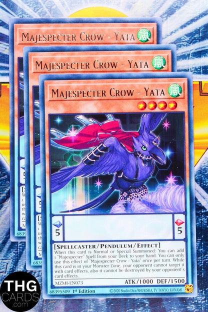 Majespecter Crow - Yata MZMI-EN073 1st Ed Rare Yugioh Card Playset