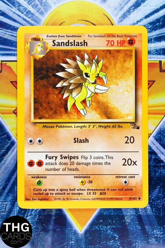 Sandslash 41/62 Uncommon Fossil Pokemon Card