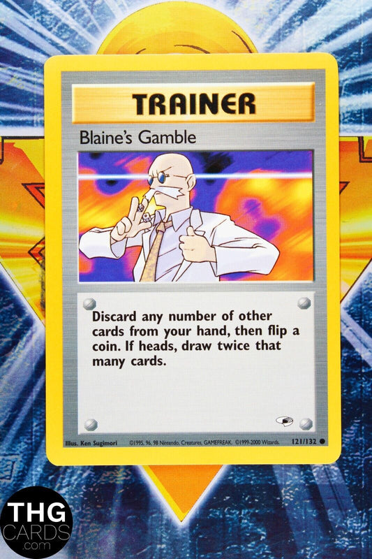 Blaine's Gamble 121/132 Common Gym Heroes Pokemon Card