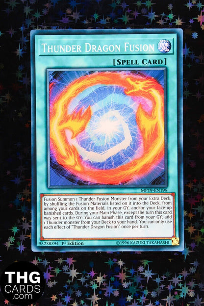 Thunder Dragon Fusion MP19-EN199 1st Edition Super Rare Yugioh Card