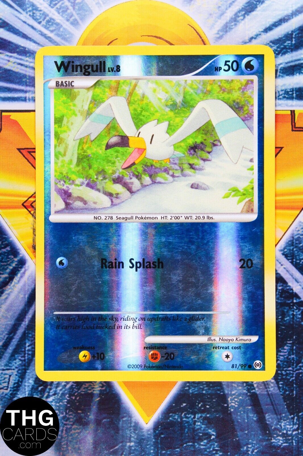 Wingull 81/99 Holo Reverse Common Platinum: Arceus Pokemon Card