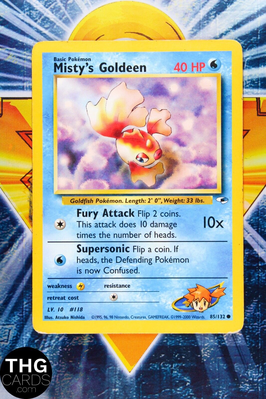 Misty's Goldeen 85/132 Common Gym Heroes Pokemon Card