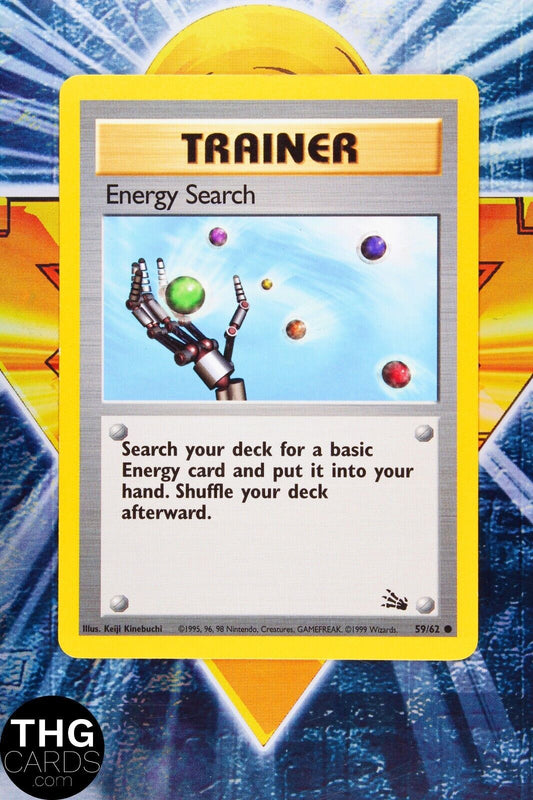 Energy Search 59/62 Common Fossil Pokemon Card