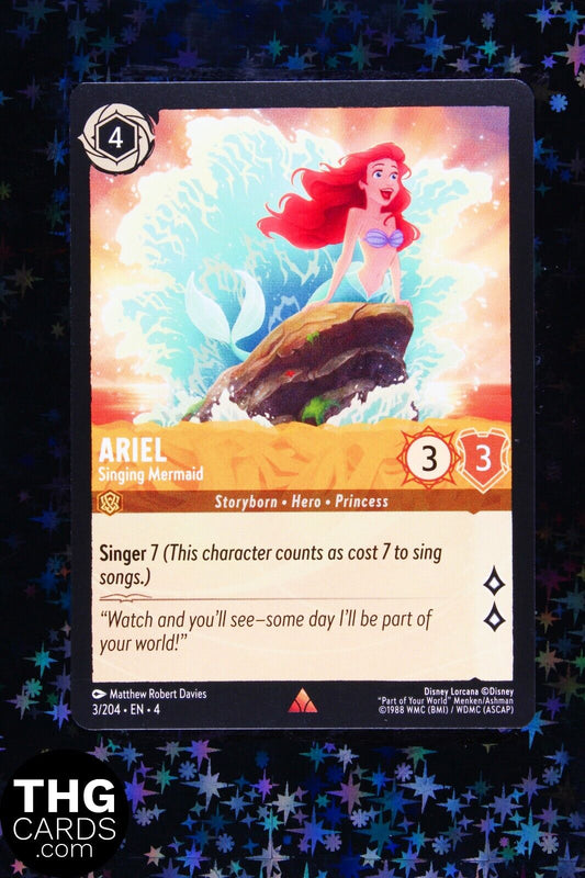 Ariel, Singing Mermaid 3/204 Rare Lorcana Card EN4