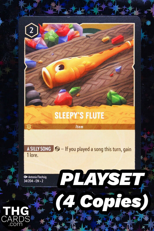 Sleepy's Flute 34/204 Rare Lorcana Card EN 2 PLAYSET