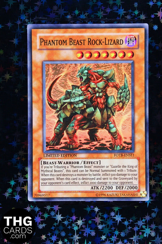 Phantom Beast Rock Lizard FOTB-ENSE1 Super Rare Yugioh Card