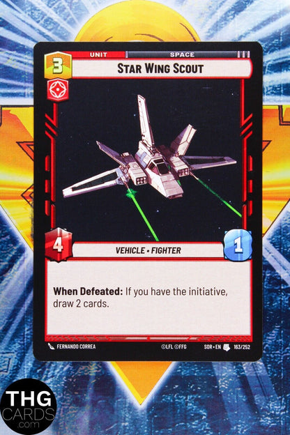 Star Wing Scout 163/252 Uncommon Star Wars Unlimited Card