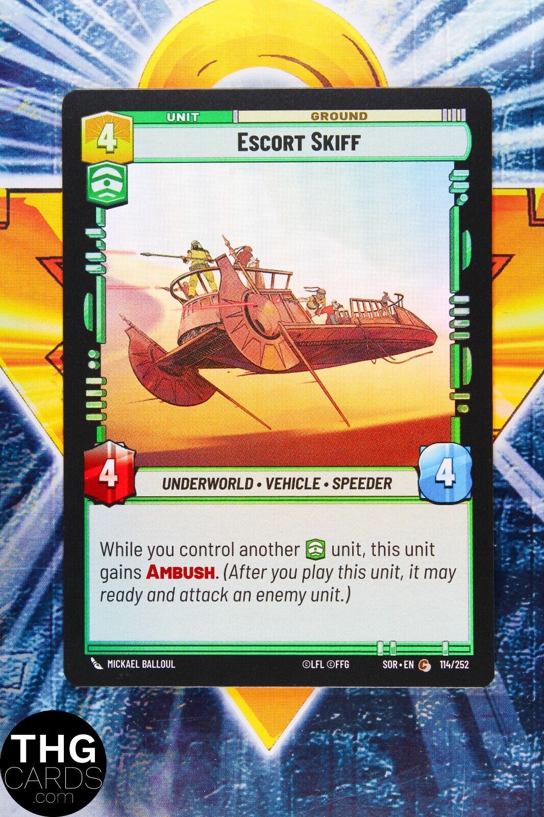 Escort Skiff 114/252 Common Foil Star Wars Unlimited Card