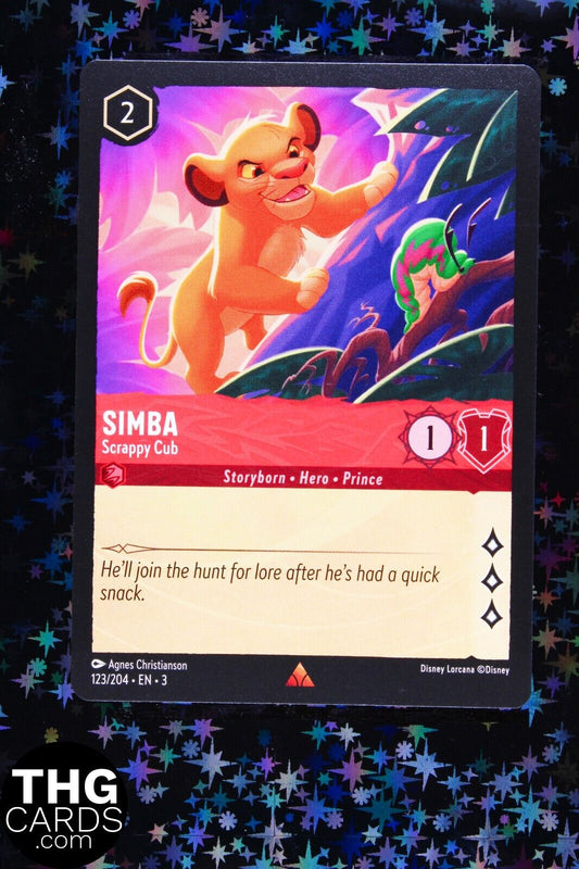 Simba, Scrappy Cub 123/204 Rare Lorcana Card EN3