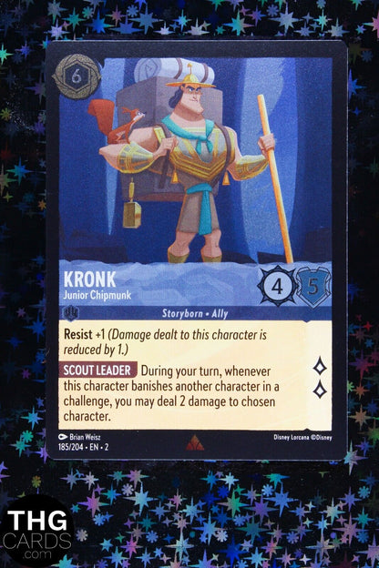 Kronk, Junior Chipmunk 185/204 Rare Foil Lorcana Card EN 2