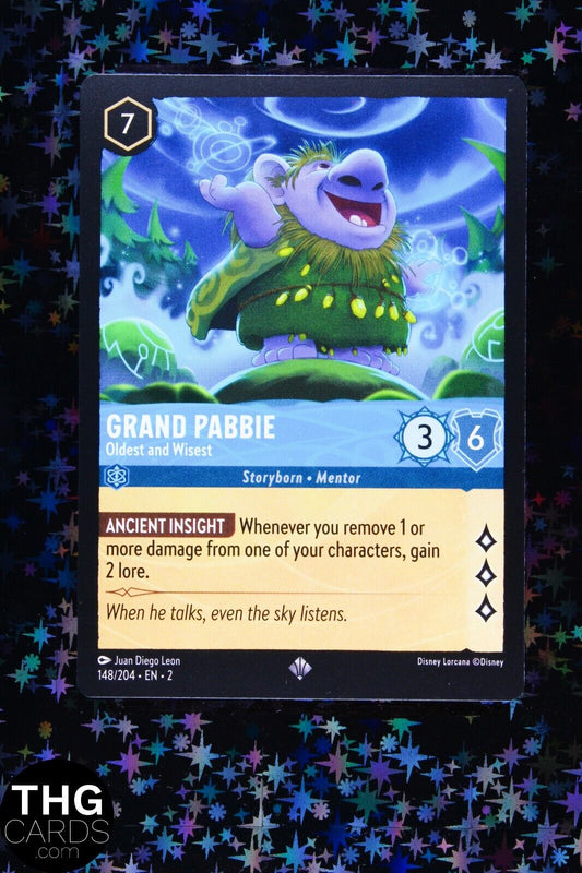 Grand Pabbie, Oldest & Wisest 148/204 Super Rare Lorcana Card EN 2