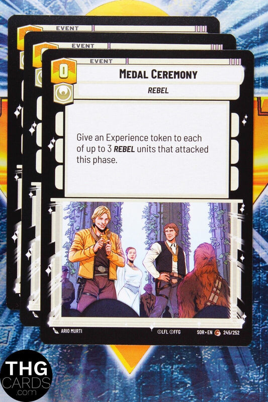 Medal Ceremony 245/252 Common Star Wars Unlimited Card Playset