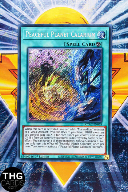 Peaceful Planet Calarium CYAC-EN058 1st Edition Secret Rare Yugioh Card