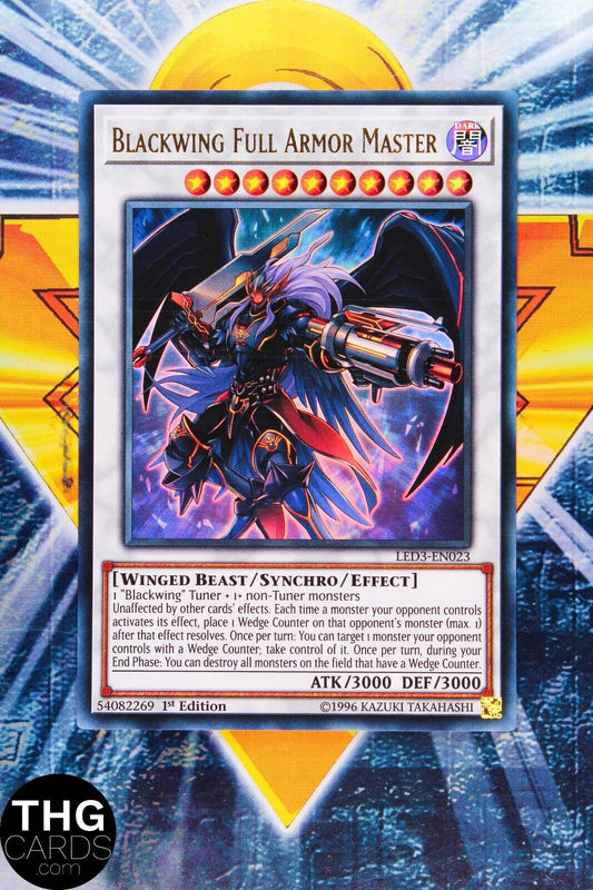 Blackwing Full Armor Master LED3-EN023 1st Edition Ultra Rare Yugioh Card