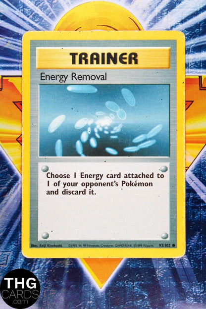 Energy Removal 92/102 Common Base Set Pokemon Card